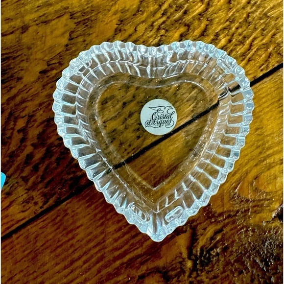 Vintage Cristal‎ Darques Heart Shaped Crystal Box - Picture 2 of 3